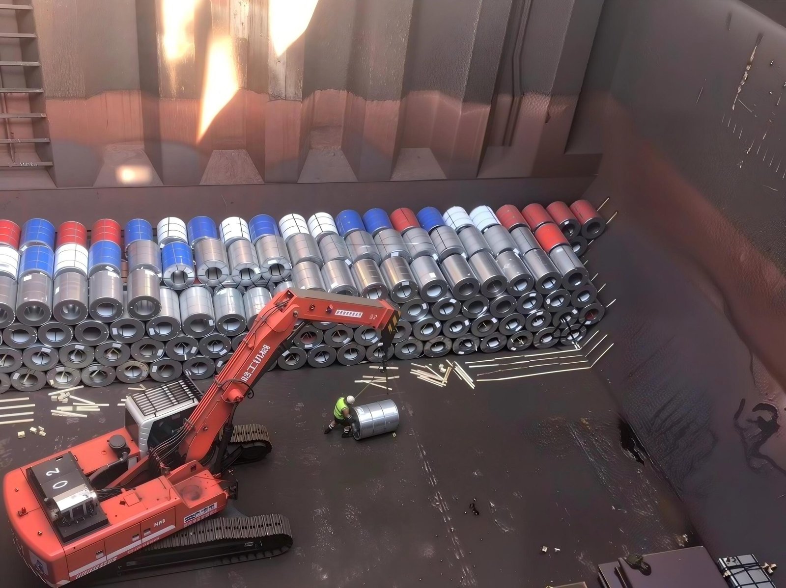 Ship the steel coils imported from China for delivery