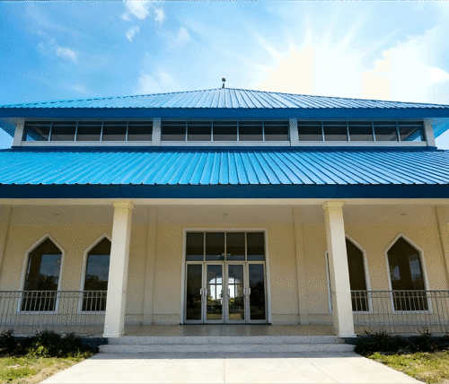 Residential buildings with roof panels