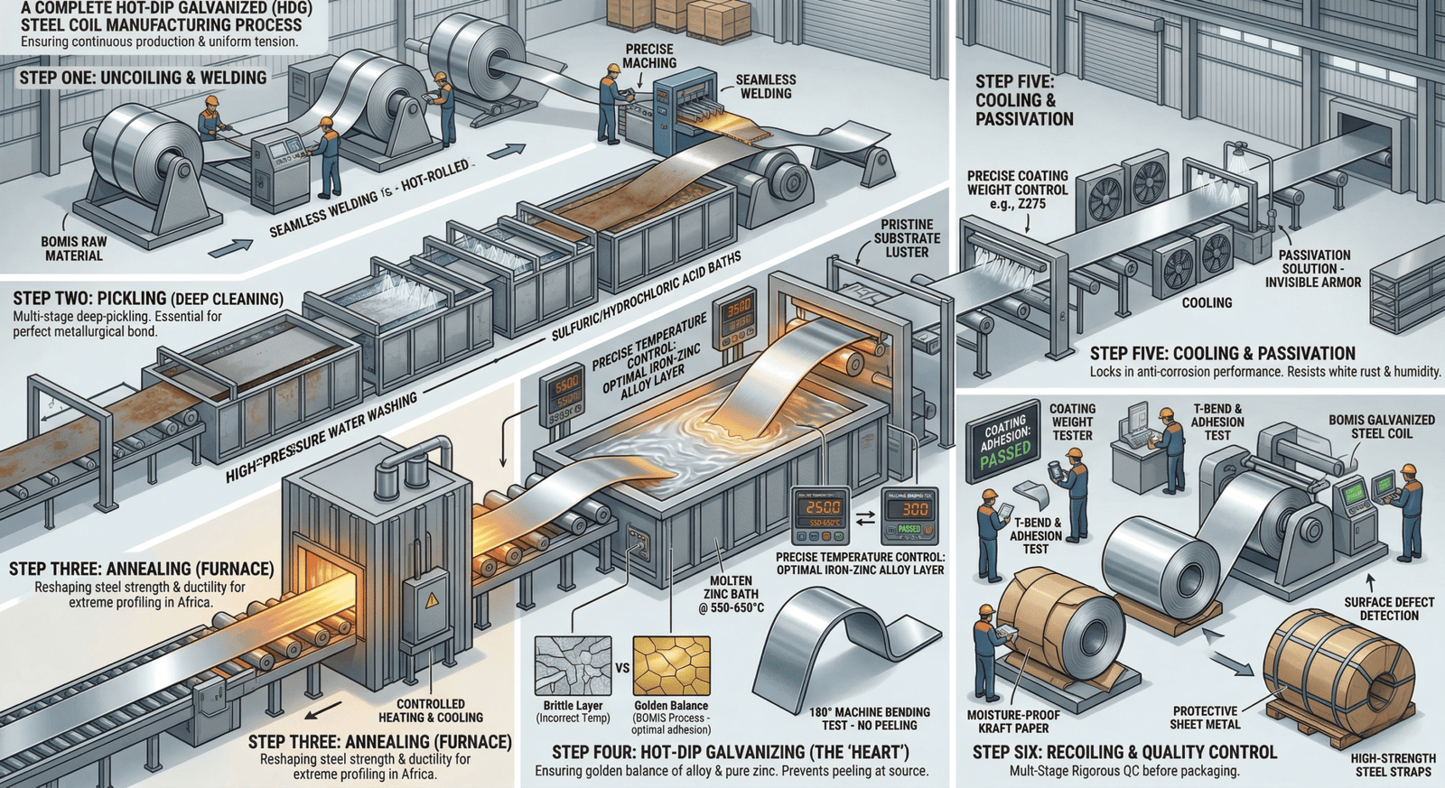 BOMIS precision hot-dip galvanizing process