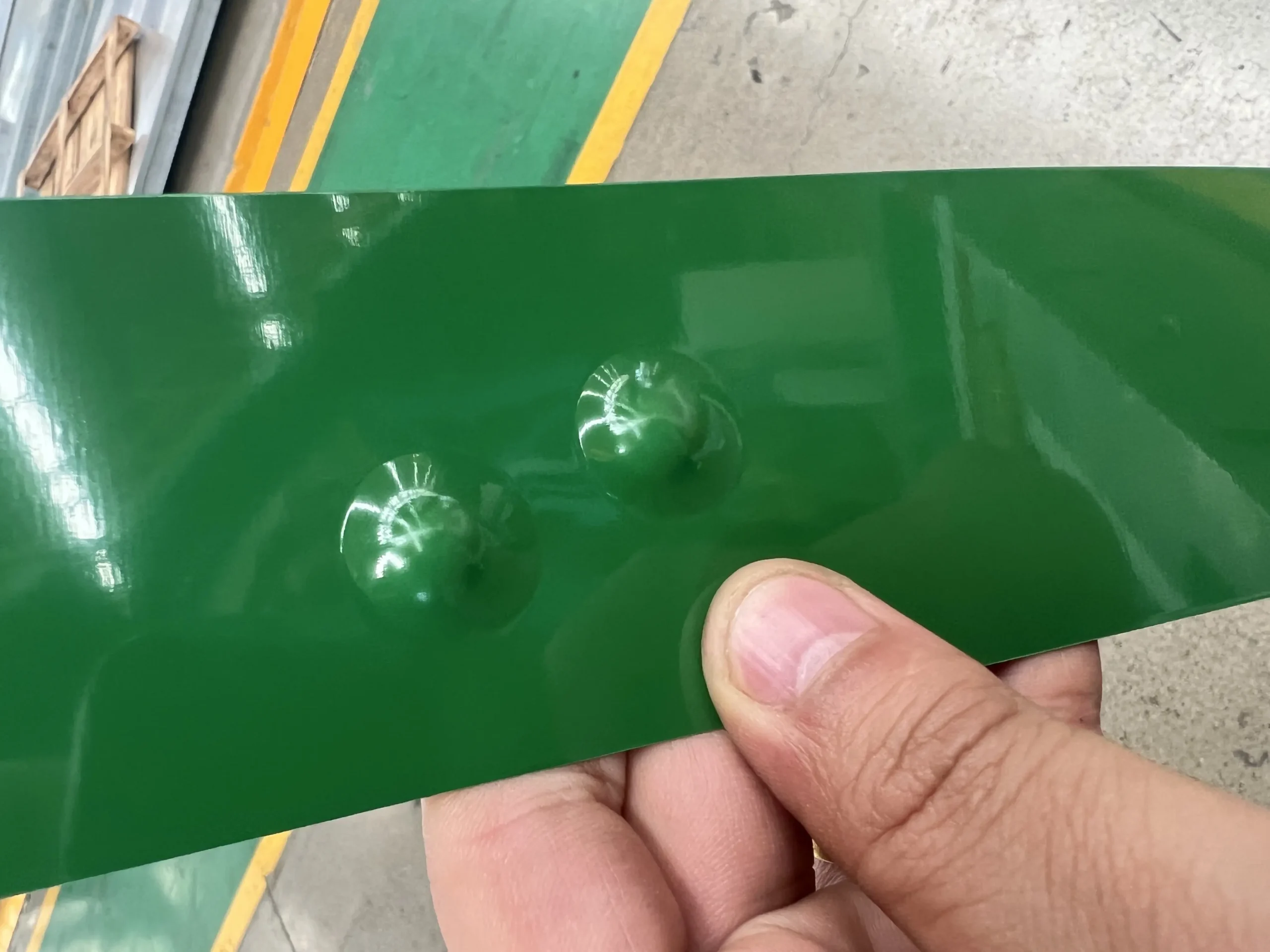 PVDF PPGI Coil undergoes impact test