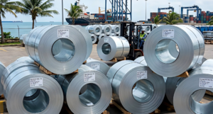 Steel coils used in coastal areas
