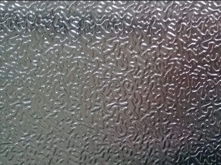 Orange peel texture colored steel surface