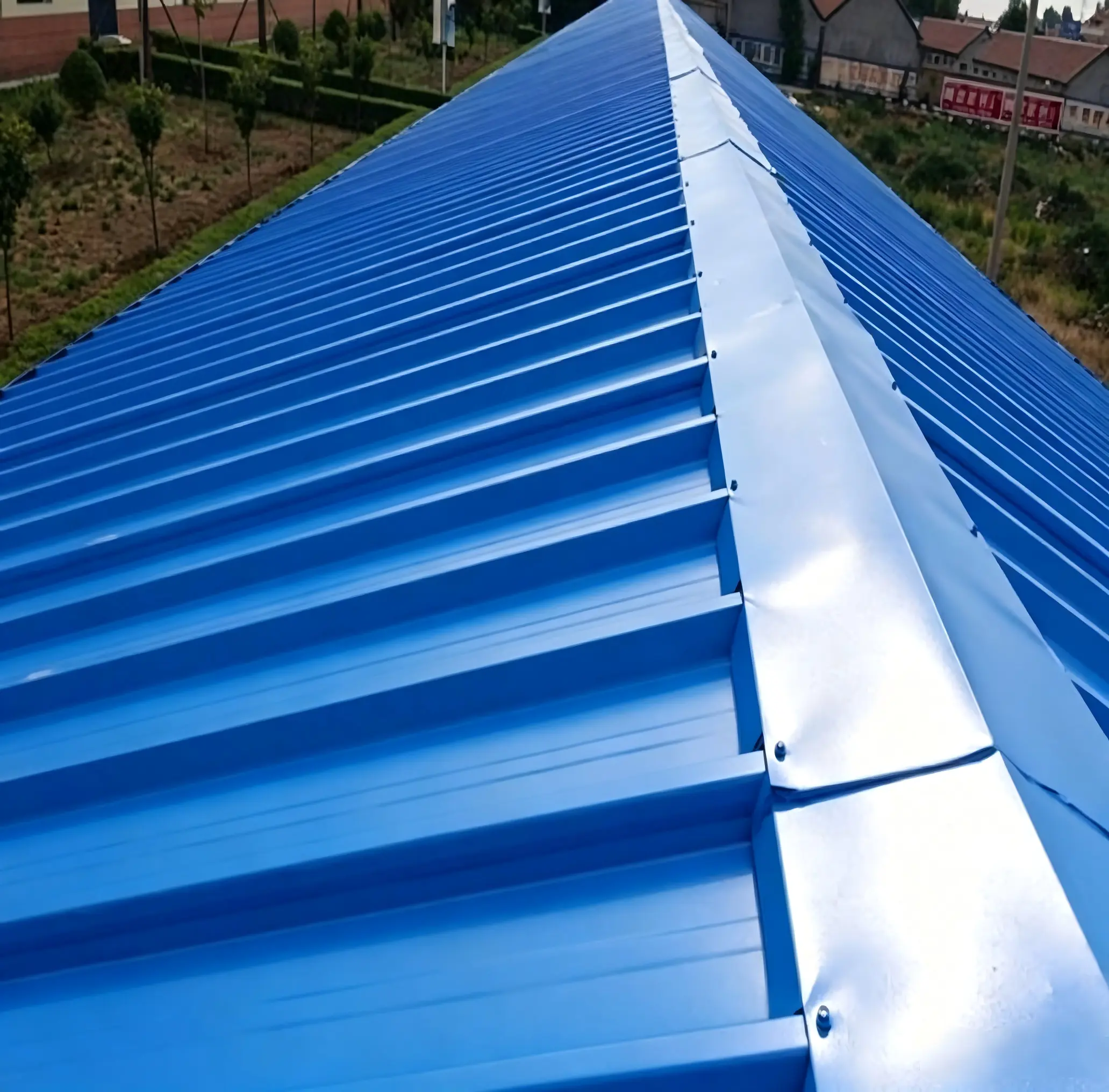 Blue roof sheet