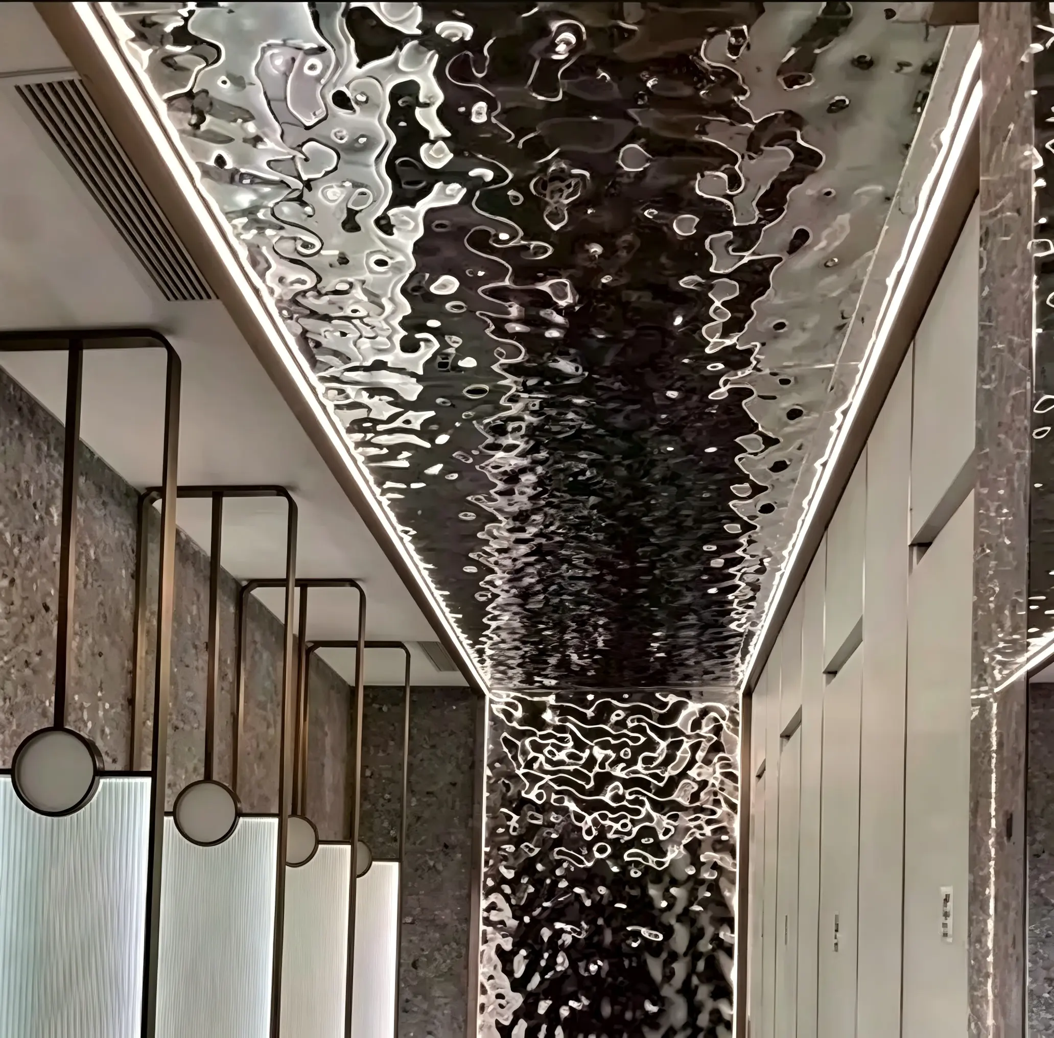 Water ripple stainless steel decoration