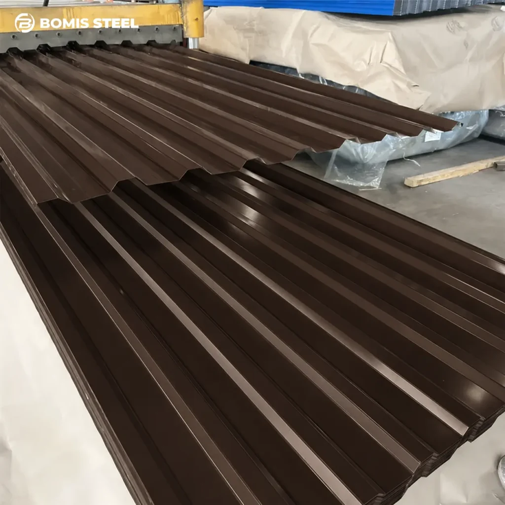 Brown Corrugated Metal Roofing Sheets