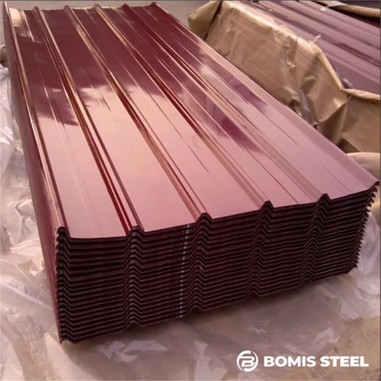 Red Corrugated Metal Roofing Sheets - RAL Red Colors, 25+ Year Life