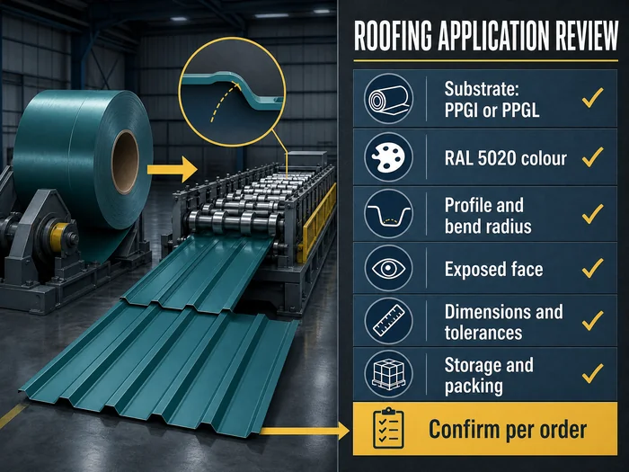 CGCC RAL 5020 prepainted steel coil roofing application review