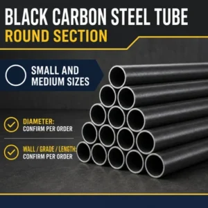 Black carbon steel round tube order specification