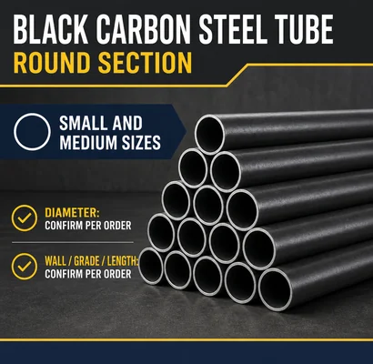 Black carbon steel round tube order specification