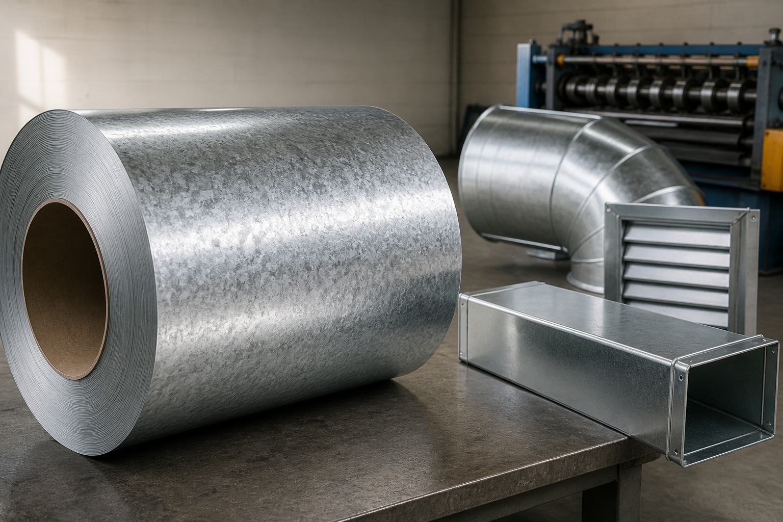 Galvanized steel coil and HVAC ductwork fabrication application