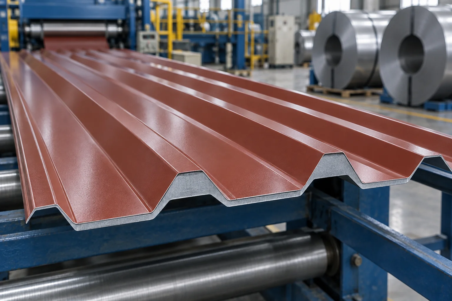 Prepainted corrugated roofing profile